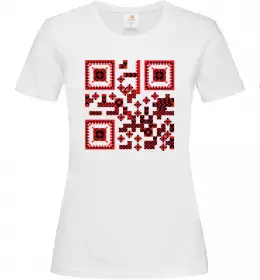 Жіноча футболка QR код України Білий фото