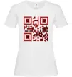 Женская футболка QR код України Белый фото