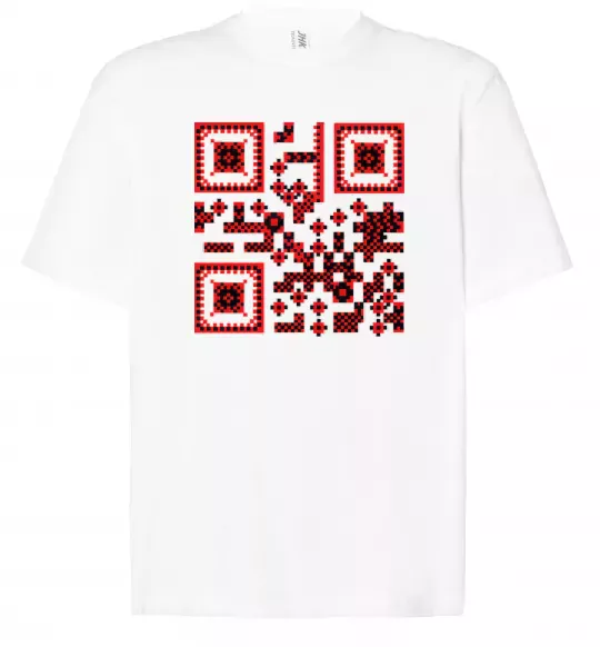 Футболка Оверсайз QR код України Белый фото