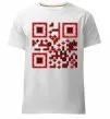 Мужская премиум футболка QR код України Белый фото