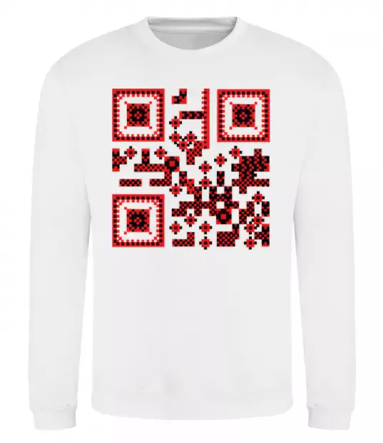 Світшот QR код України Білий фото