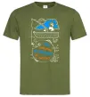 Чоловіча футболка Час проведений на рибалці Оливковий фото