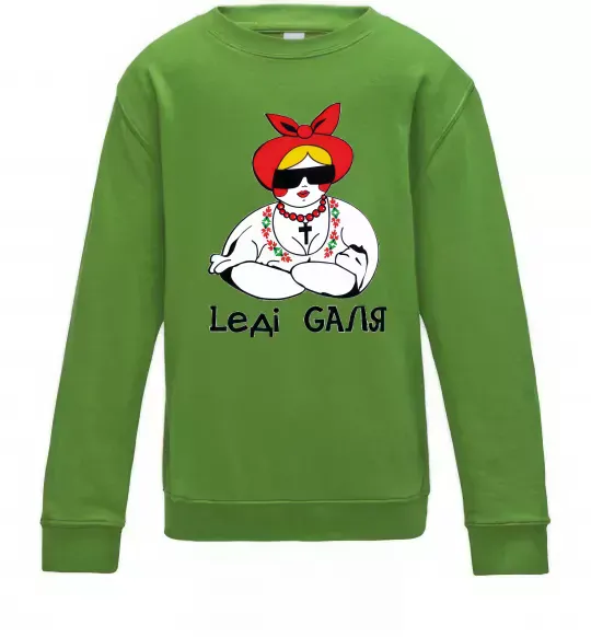 Дитячий світшот Леді Галя Лаймовий фото