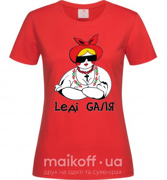 Женская футболка Леді Галя Красный фото