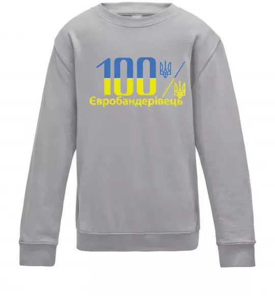 Дитячий світшот 100% Євробандерівець Сірий меланж фото