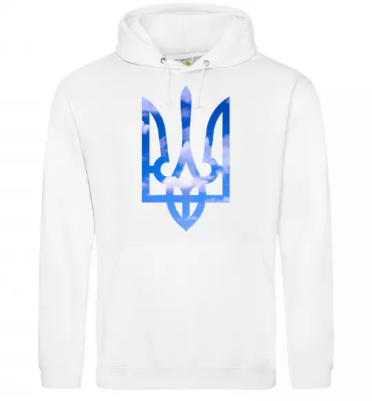 Мужская толстовка (худи) Герб - небо Белый фото