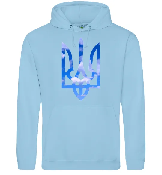 Мужская толстовка (худи) Герб - небо Голубой фото