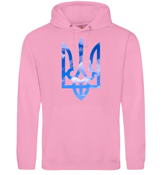 Женская толстовка (худи) Герб - небо Розовый фото