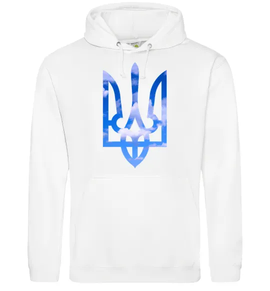 Женская толстовка (худи) Герб - небо Белый фото