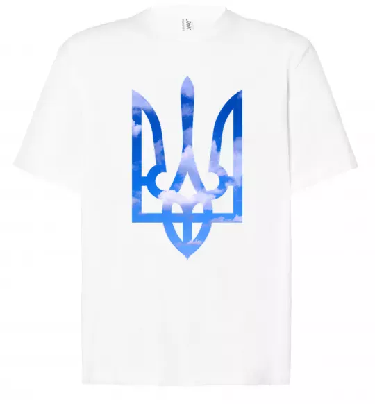 Футболка Оверсайз Герб - небо Белый фото