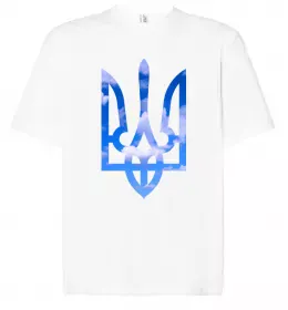 Футболка Оверсайз Герб - небо Белый фото