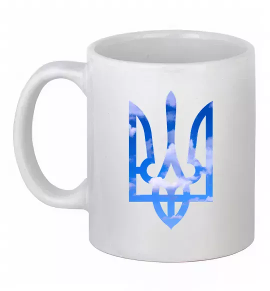 Чашка керамічна Герб - небо Білий фото