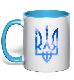 Чашка с цветной ручкой Герб - небо Чашка с цветной ручкой Герб - небо