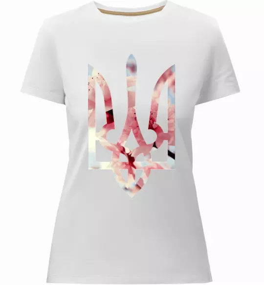 Женская премиум футболка Герб - цвіт Белый фото