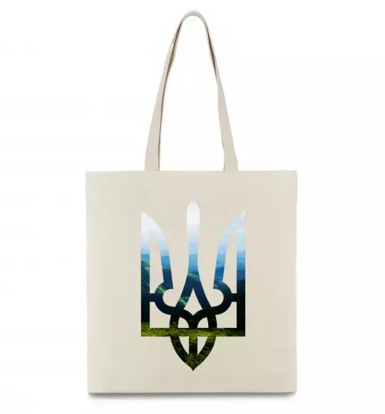 Еко-сумка Герб - Карпати Бежевий фото