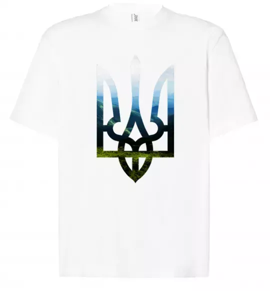 Футболка Оверсайз Герб - Карпати Белый фото