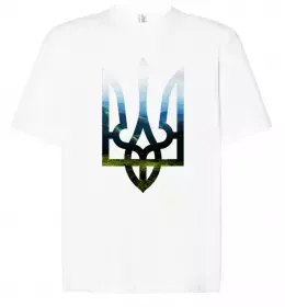 Футболка Оверсайз Герб - Карпати Белый фото