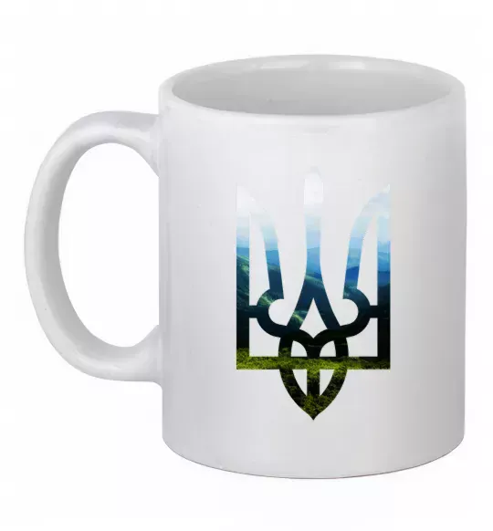 Чашка керамическая Герб - Карпати Белый фото