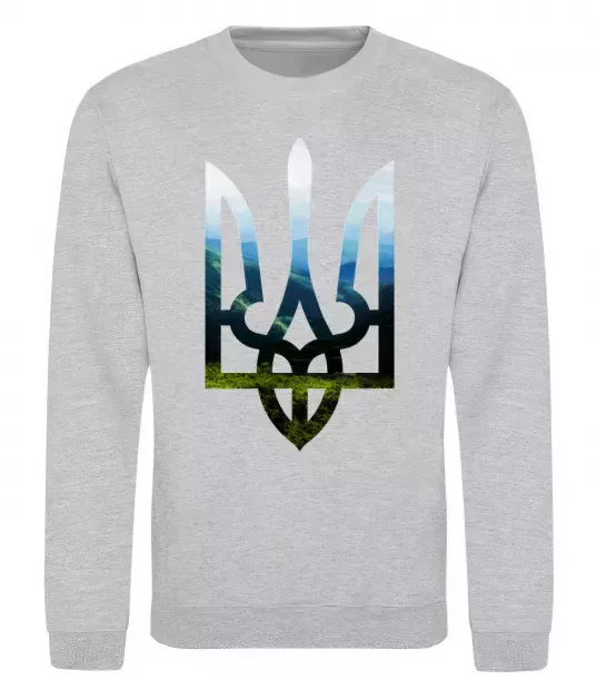 Свитшот Герб - Карпати Серый меланж фото