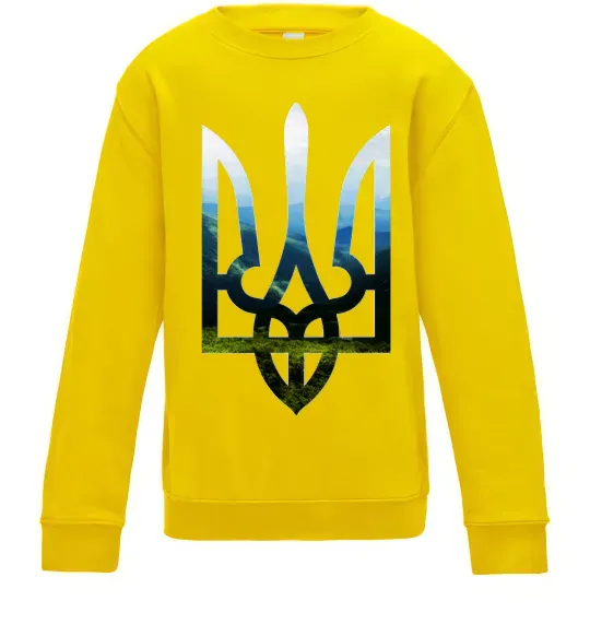 Дитячий світшот Герб - Карпати Сонячно жовтий фото