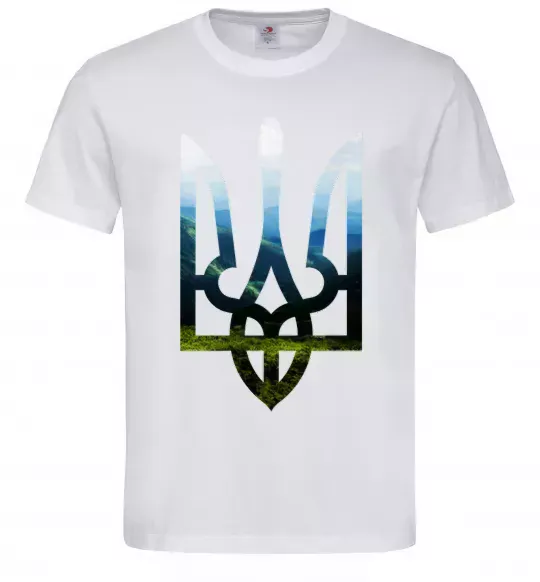 Мужская футболка Герб - Карпати Белый фото