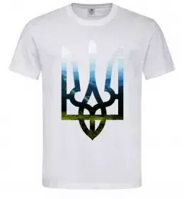 Мужская футболка Герб - Карпати Белый фото