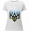 Жіноча преміум футболка Герб - Карпати Білий фото