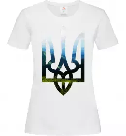Женская футболка Герб - Карпати Белый фото