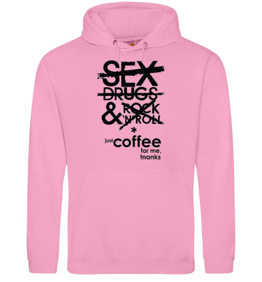 Мужская толстовка (худи) SEX, DRUGS AND ROCK'N-ROLL... Розовый фото
