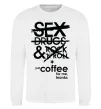 Свитшот SEX, DRUGS AND ROCK'N-ROLL... Белый фото