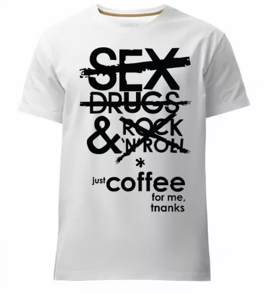 Чоловіча преміум футболка SEX, DRUGS AND ROCK'N-ROLL... Білий фото