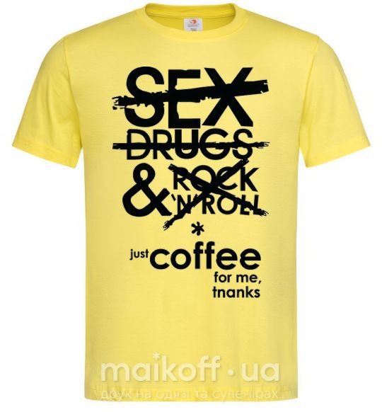 Мужская футболка SEX, DRUGS AND ROCK'N-ROLL... Лимонный фото