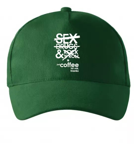Кепка SEX, DRUGS AND ROCK'N-ROLL... Темно-зеленый фото