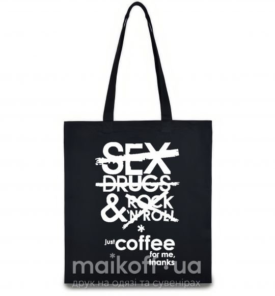 Эко-сумка SEX, DRUGS AND ROCK'N-ROLL... Черный фото