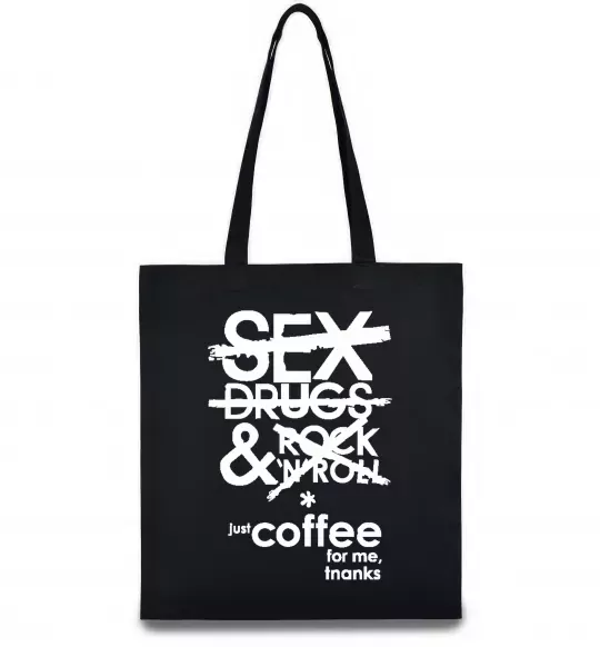 Еко-сумка SEX, DRUGS AND ROCK'N-ROLL... Чорний фото