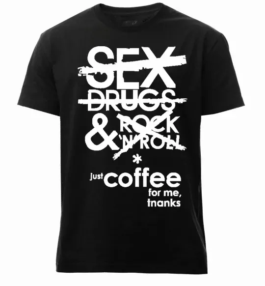 Чоловіча преміум футболка SEX, DRUGS AND ROCK'N-ROLL... Чорний фото