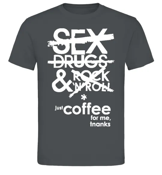 Мужская футболка SEX, DRUGS AND ROCK'N-ROLL... Графит фото