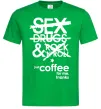 Мужская футболка SEX, DRUGS AND ROCK'N-ROLL... Зеленый фото