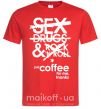 Мужская футболка SEX, DRUGS AND ROCK'N-ROLL... Красный фото