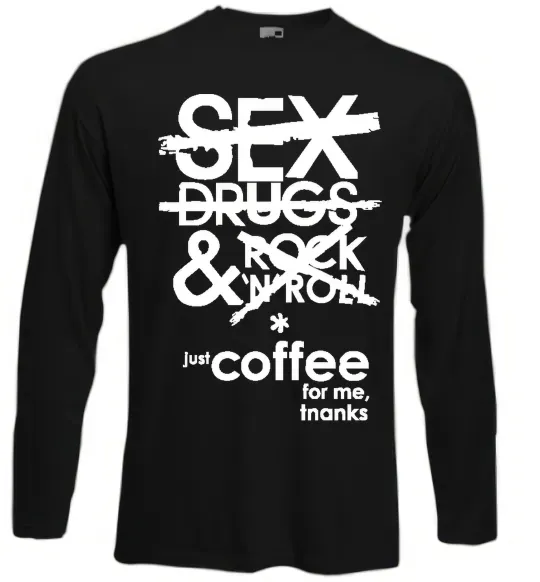 Лонгслив SEX, DRUGS AND ROCK'N-ROLL... Черный фото