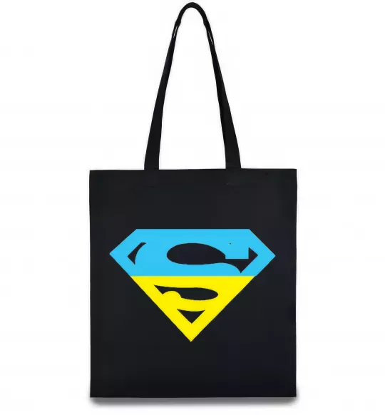 Эко-сумка УКРАЇНСЬКИЙ СУПЕРМЕН Черный фото