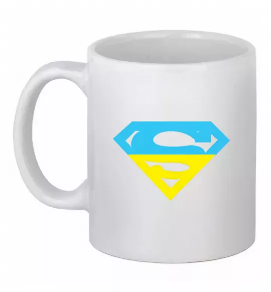 Чашка керамическая УКРАЇНСЬКИЙ СУПЕРМЕН Белый фото
