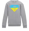 Дитячий світшот УКРАЇНСЬКИЙ СУПЕРМЕН Сірий меланж фото