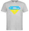 Мужская футболка УКРАЇНСЬКИЙ СУПЕРМЕН Серый фото