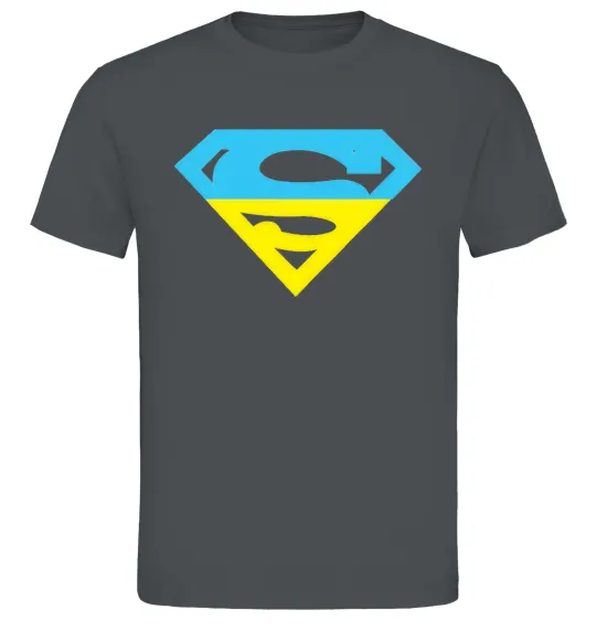 Мужская футболка УКРАЇНСЬКИЙ СУПЕРМЕН Графит фото