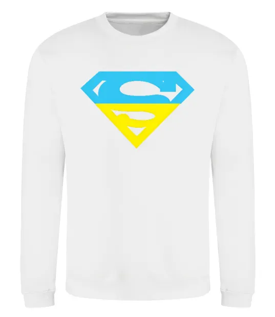 Свитшот УКРАЇНСЬКИЙ СУПЕРМЕН Белый фото
