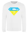 Свитшот УКРАЇНСЬКИЙ СУПЕРМЕН Белый фото