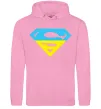 Чоловіча толстовка (худі) УКРАЇНСЬКИЙ СУПЕРМЕН Рожевий фото