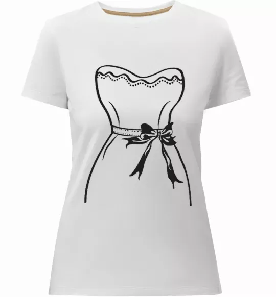 Женская премиум футболка Наречена весільна сукня Белый фото