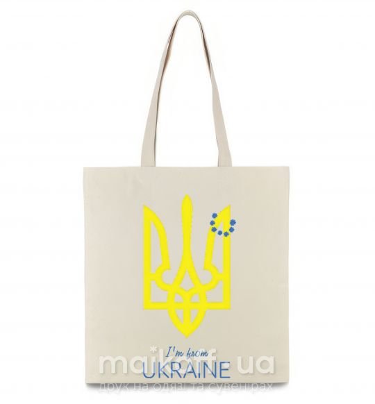Эко-сумка I'm from Ukraine Бежевый фото